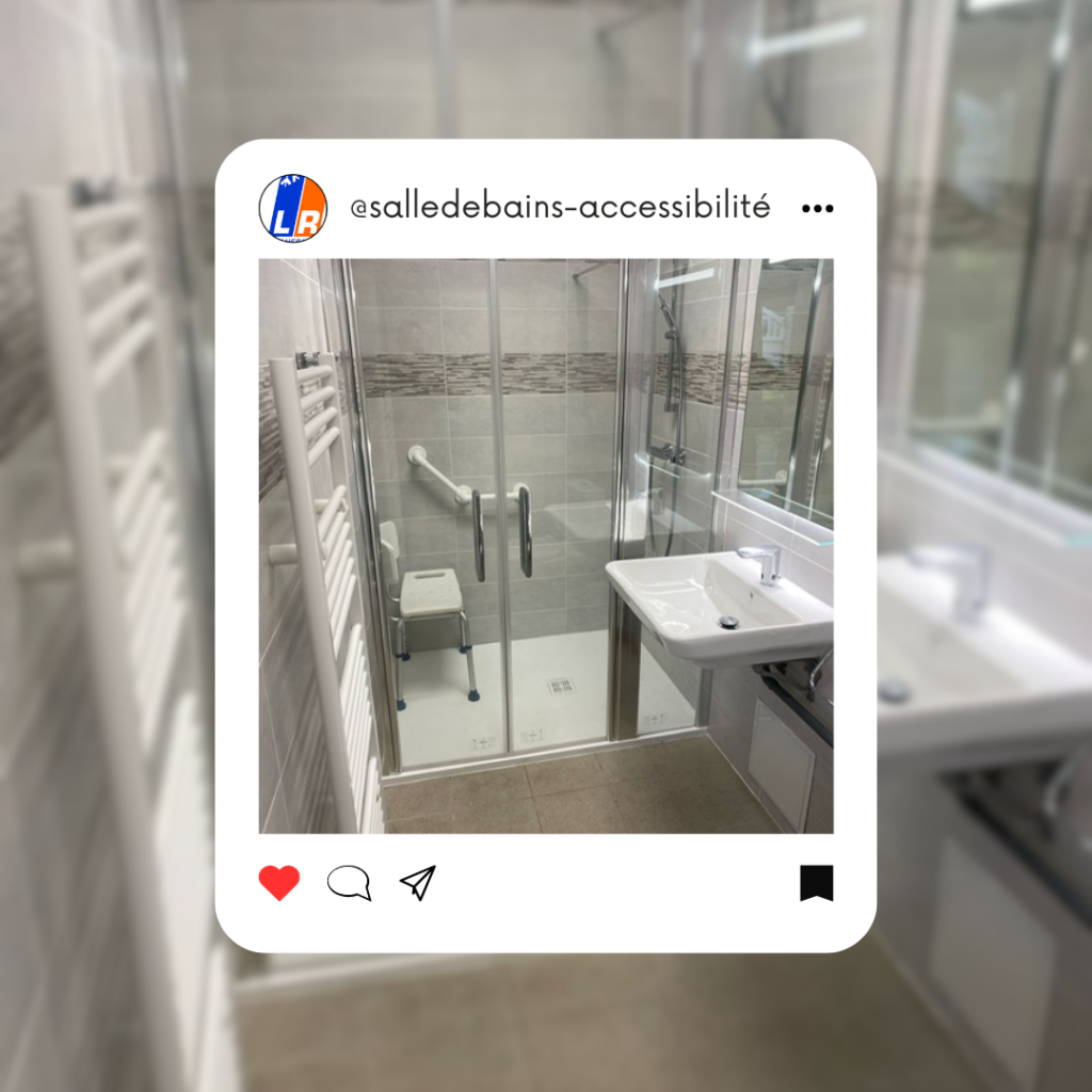 installation d'une salle de bain accessible PMR par LR chauffage à nogent sur seine